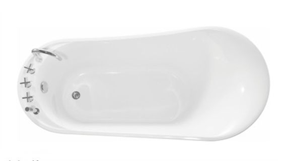 卵形コックが付いている古典的な樹脂のアクリルの自由で永続的な浴槽 サプライヤー