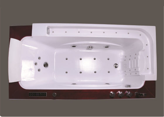 カシ木ビードの計算機制御のパネルが付いている上限のジャクージの支えがない浴槽 サプライヤー