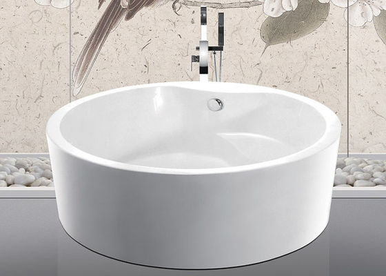 ポップアップ下水管1500x1500x600mmが付いている注文の小さい円形の支えがない浴槽 サプライヤー