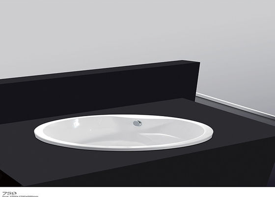 中心の下水管が付いている白い円形の支えがない浴槽のアクリルの円形の浸るたらい サプライヤー