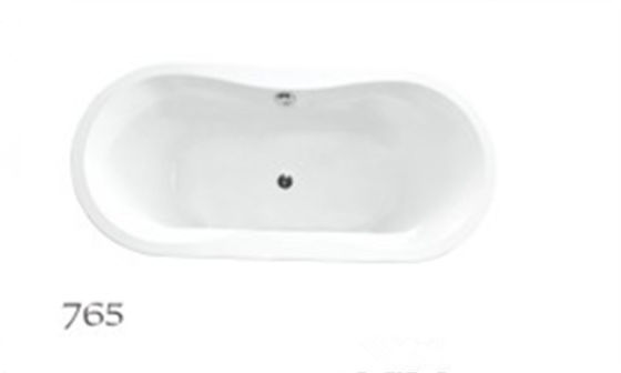 流出を用いる大きい楕円形のアクリルの支えがない浸る浴槽白い色 サプライヤー