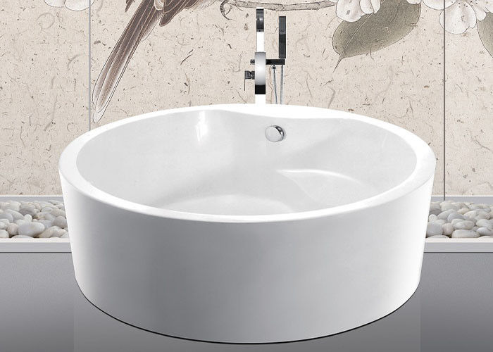 ポップアップ下水管1500x1500x600mmが付いている注文の小さい円形の支えがない浴槽